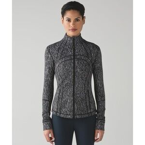 Lululemon Black and White Speckled Zip-Up Define Jacket